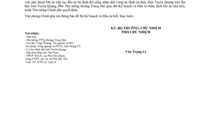 Công văn 1991/VPCP-KTN phê duyệt Dự án tiếp tục đầu tư ổn định đời sống nhân dân