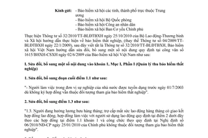 Công văn 691/BHXH-CSXH sửa đổi công văn 1615/BHXH-CSXH