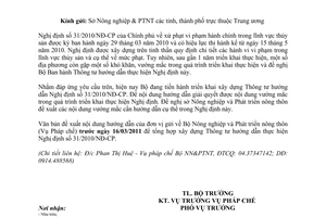 Công văn 1266/BNN-PC đề xuất nội dung cần hướng dẫn trong Nghị định