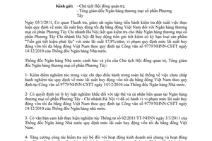 Công văn 1820/NHNN-TTGSNH xử lý vi phạm lãi suất huy động vốn