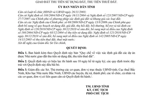 Quyết định 59/2011/QĐ-UBND Quy chế xác định giá đất dự án được Nhà nước giao