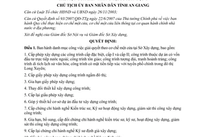 Quyết định 760/QĐ-UBND năm 2011 danh mục công việc giải quyết cơ chế một cửa