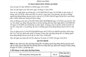 Quyết định 13/2011/QĐ-UBND  mức phụ cấp hàng tháng những người hoạt động