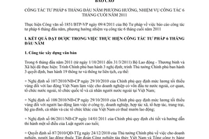Báo cáo 29/BC-LĐTBXH công tác tư pháp 6 tháng đầu năm