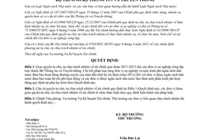 Quyết định 633/QĐ-BTTTT năm 2011 giao quyền tự chủ tự chịu trách nhiệm