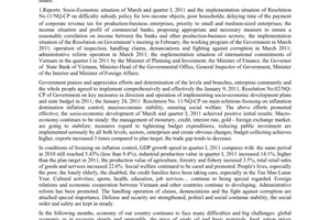 Resolution No: 77/NQ-CP The Government’s regular meeting - march 2011