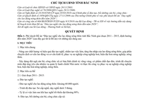 Quyết định 383/QĐ-UBND  Phê duyệt Đề án Đào tạo nghề cho lao động nông thôn