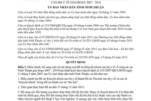 Quyết định 12/2011/QĐ-UBND chế độ khuyến khích cán bộ y tế tỉnh Ninh Thuận