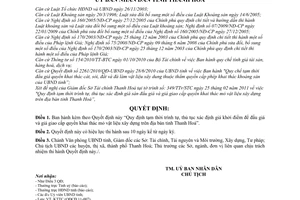 Quyết định 1040/2011/QĐ-UBND Quy định tạm thời trình tự, thủ tục xác định giá