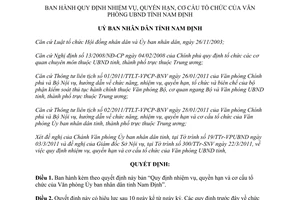 Quyết định 07/2011/QĐ-UBND nhiệm vụ quyền hạn tổ chức Văn phòng Ủy ban nhân dân Nam Định