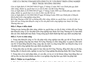 Thông tư liên tịch 16/2011/TTLT-BCT-BNV hướng dẫn chức năng, nhiệm vụ, quyền hạn