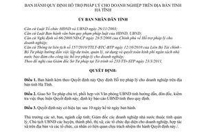 Quyết định 05/2011/QĐ-UBND Hỗ trợ pháp lý cho doanh nghiệp