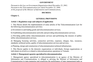 Decree No. 25/2011/ND-CP  detailing and guiding the implementation