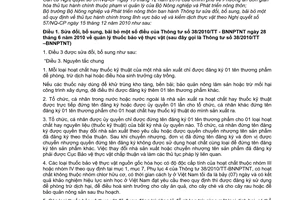 Thông tư 18/2011/TT-BNNPTNT sửa đổi, bãi bỏ thủ tục hành chính