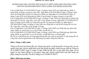 Thông tư liên tịch 01/2011/TTLT-BNV-BKHCN hướng dẫn chuyển xếp ngạch