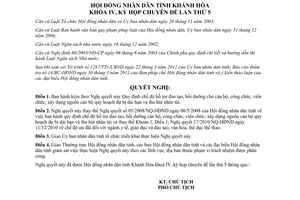 Nghị quyết 02/2011/NQ-HĐND hỗ trợ đào tạo bồi dưỡng cán bộ công viên chức thu hút nhân tài Khánh Hòa