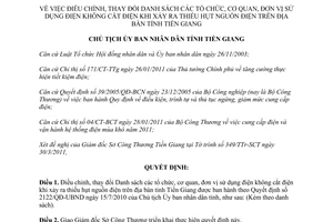 Quyết định 975/QĐ-UBND 2011 điều chỉnh đơn vị sử dụng điện không cắt điện thiếu hụt nguồn điện Tiền Giang
