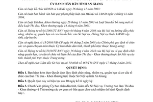 Quyết định 12/2011/QĐ-UBND Chức năng, nhiệm vụ Ban Thi đua - Khen thưởng