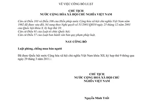 Lệnh 05/2011/L-CTN công bố luật