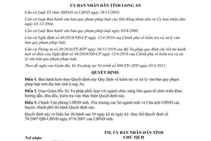 Quyết định 10/2011/QĐ-UBND về Quy định kiểm tra và xử lý văn bản pháp luật