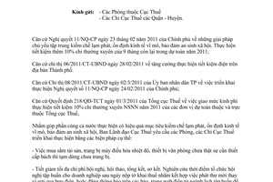 Công văn 2446/CT-QTTV thực hiện tiết kiệm chi tiêu ngân sách năm 2011 do Cục thu