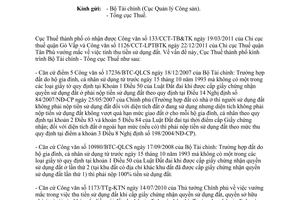 Công văn 2498/CT-THNVDT vướng mắc thu tiền sử dụng đất