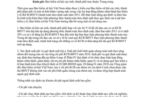 Công văn 1267/BHXH-CSYT năm 2011 ký hợp đồng khám chữa bệnh BHYT thanh toán theo định suất