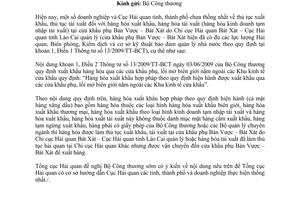 Công văn 1443/TCHQ-GSQL thực hiện Thông tư 13/2009/TT-BCT