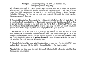 Công văn 2766/NHNN-QLNH tăng cường kiểm tra, rà soát Đại lý đổi ngoại tệ