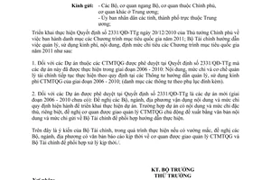Công văn 5018/BTC-HCSN quản lý, sử dụng kinh phí Chương trình mục tiêu quốc gia