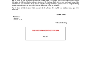 Công văn 222/TCCB-CTCB về xây dựng quy hoạch cơ cấu công chức chuyên môn các đơn