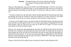 Công văn 1361/TCT-CS lệ phí trước bạ tài sản cho thuê tài chính