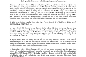 Công văn 1594/BHXH-CSXH hướng dẫn bổ sung thực hiện trợ cấp hàng tháng