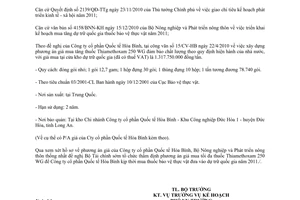 Công văn 2224/BNN-KH giá mua tăng thuốc Thiamethoxom đưa vào dự trữ quốc gia