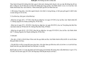 Công văn 1268/LĐTBXH-TCCB  đăng ký danh sách cán bộ tham gia bồi dưỡng