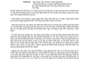 Công văn 2590/VPCP-KSTT thông báo ý kiến chỉ đạo Thủ tướng Chính phủ