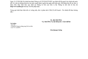 Công văn 1271/LĐTBXH-KHTC  thông báo văn bản mới