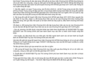 Công văn 1245/BTTTT-KHTC Xây dựng kế hoạch thực hiện Chương trình mục tiêu