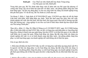 Công văn 5678/BTC-CST tờ khai hải quan hàng hóa, dịch vụ