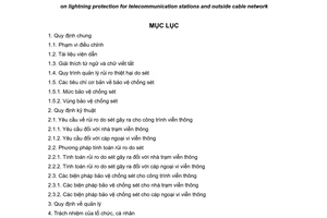 Quy chuẩn kỹ thuật Quốc gia QCVN 32:2011/BTTTT về chống sét cho các trạm viễn thông và mạng cáp ngoại vi viễn thông do Bộ trưởng Bộ Thông tin và Truyền thông ban hành