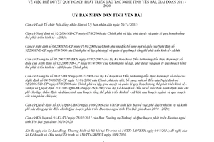 Quyết định 494/QĐ-UBND 2011 quy hoạch phát triển đào tạo nghề 2011-2020 Yên Bái