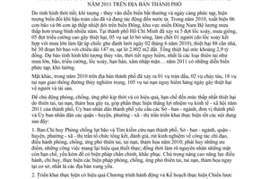 Chỉ thị 12/2011/CT-UBND tăng cường công tác phòng, chống thiên tai và tìm kiếm