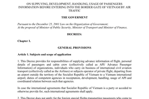 Decree No. 27/2011/ND-CP on supplying, development,  on supplying, development