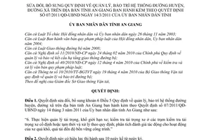 Quyết định 13/2011/QĐ-UBND sửa đổi quản lý, bảo trì hệ thống đường huyện