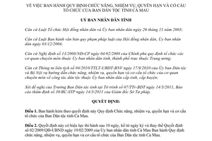 Quyết định 07/2011/QĐ-UBND chức năng nhiệm vụ cơ cấu ban dân tộc tỉnh Cà Mau