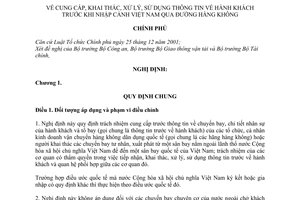 Nghị định 27/2011/NĐ-CP cung cấp, khai thác, xử lý, sử dụng thông tin
