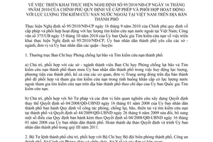 Chỉ thị 14/2011/CT-UBND triển khai thực hiện Nghị định 95/2010/NĐ-CP