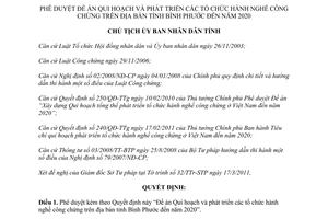 Quyết định 949/QĐ-UBND 2011 qui hoạch phát triển tổ chức công chứng Bình Phước