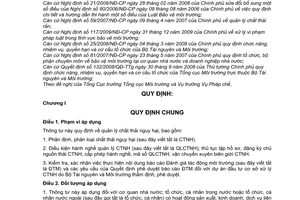 Thông tư 12/2011/TT-BTNMT quản lý chất thải nguy hại