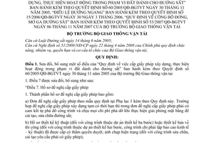 Thông tư 28/2011/TT-BGTVT sửa đổi cấp giấy phép xây dựng